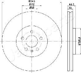 Japanparts DI-0912 - Brake Disc autospares.lv