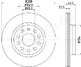 Japanparts DI-0934 - Brake Disc autospares.lv