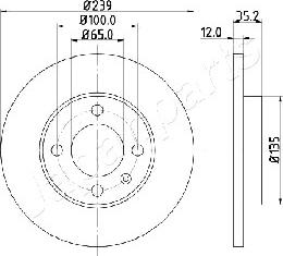 Japanparts DI-0938 - Brake Disc autospares.lv