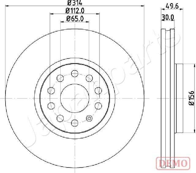 Japanparts DI-0933C - Brake Disc autospares.lv