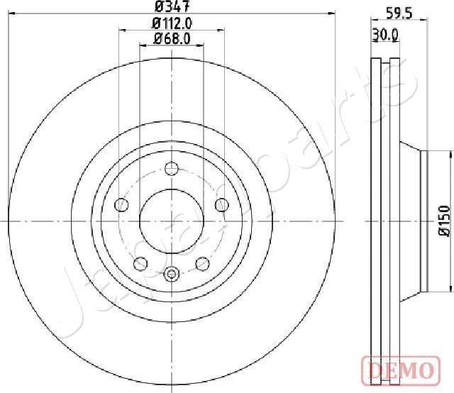 Japanparts DI-0925C - Brake Disc autospares.lv