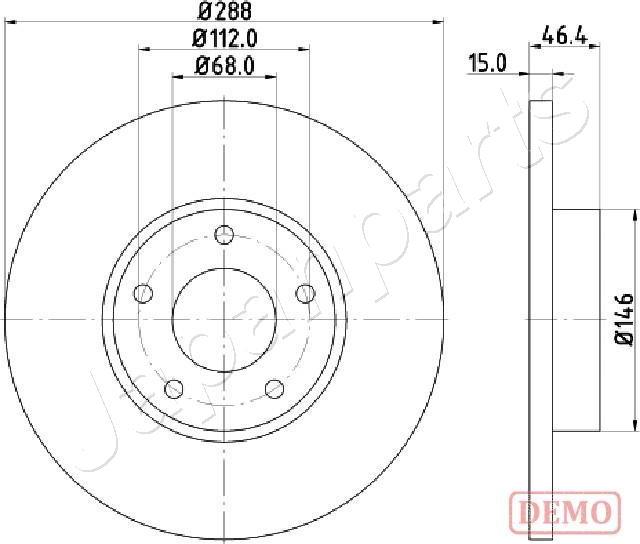 Japanparts DI-0923C - Brake Disc autospares.lv