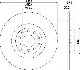 Japanparts DI-0922 - Brake Disc autospares.lv