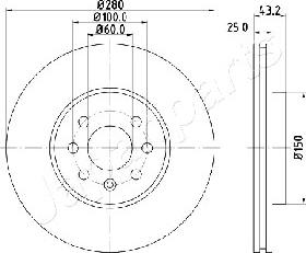 Japanparts DI-0422 - Brake Disc autospares.lv