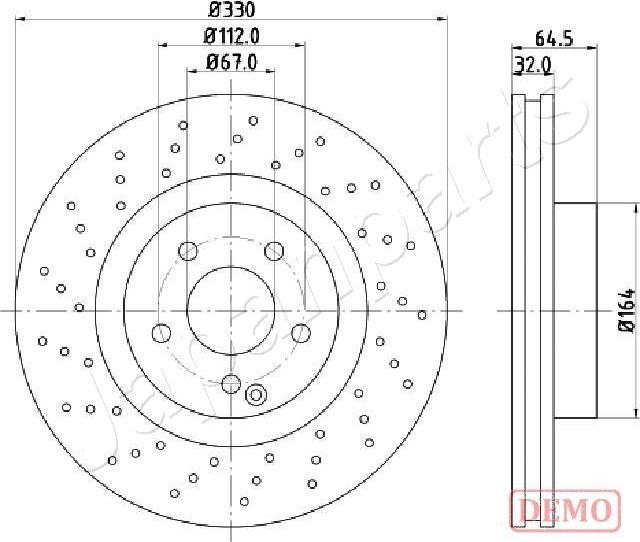 Japanparts DI-0541C - Brake Disc autospares.lv