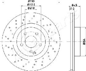 Japanparts DI-0541 - Brake Disc autospares.lv