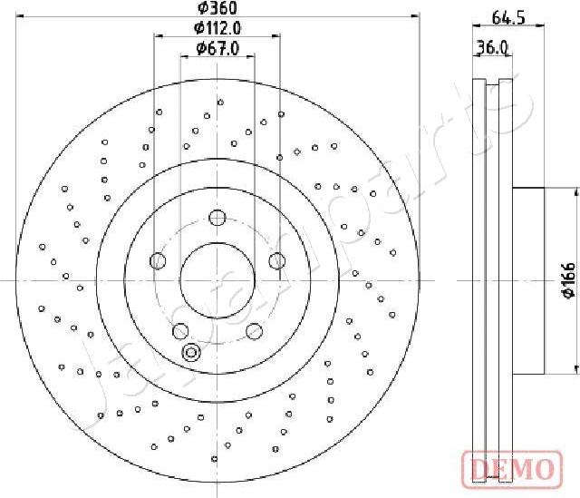 Japanparts DI-0527C - Brake Disc autospares.lv