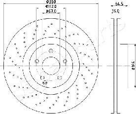 Japanparts DI-0527 - Brake Disc autospares.lv