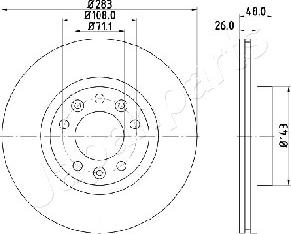 Japanparts DI-0634 - Brake Disc autospares.lv