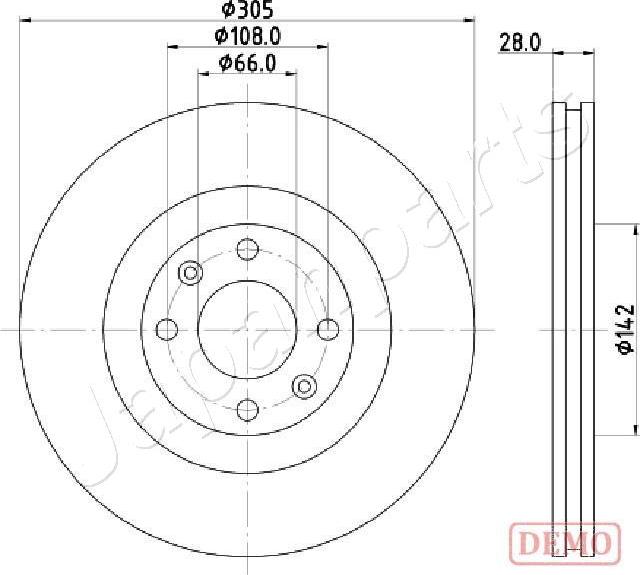 Japanparts DI-0631C - Brake Disc autospares.lv