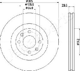 Japanparts DI-0631 - Brake Disc autospares.lv