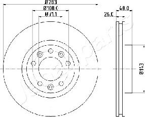 Japanparts DI-0638 - Brake Disc autospares.lv