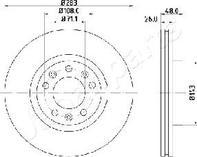 Japanparts DI-0633 - Brake Disc autospares.lv