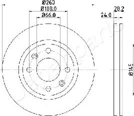 Japanparts DI-0632 - Brake Disc autospares.lv