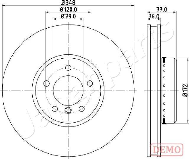 Japanparts DI-0157C - Brake Disc autospares.lv