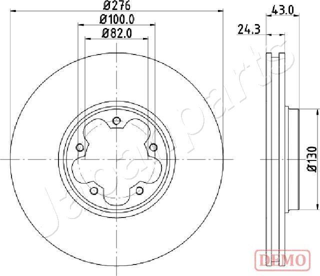 Japanparts DI-0356C - Brake Disc autospares.lv