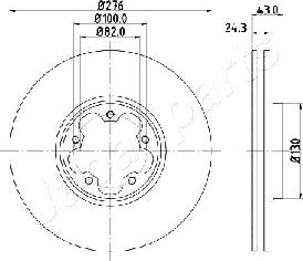 Japanparts DI-0356 - Brake Disc autospares.lv