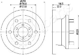 Japanparts DI-0256 - Brake Disc autospares.lv
