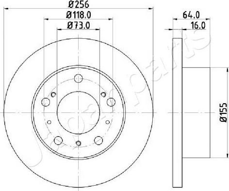 Japanparts DI-0267C - Brake Disc autospares.lv