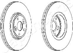 Japanparts DI-0704 - Brake Disc autospares.lv