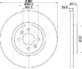 Japanparts DI-0705 - Brake Disc autospares.lv