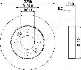 Japanparts DI-0700 - Brake Disc autospares.lv