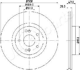 Japanparts DI-0703 - Brake Disc autospares.lv