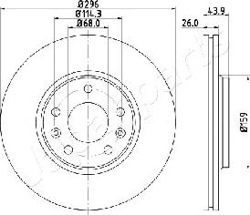 Japanparts DI-0707 - Brake Disc autospares.lv