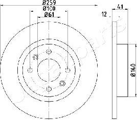 Japanparts DI-0719 - Brake Disc autospares.lv