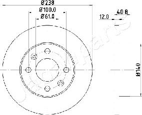 Japanparts DI-0714 - Brake Disc autospares.lv