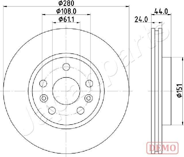 Japanparts DI-0716C - Brake Disc autospares.lv