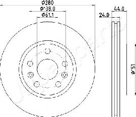 Japanparts DI-0716 - Brake Disc autospares.lv