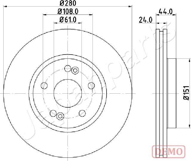 Japanparts DI-0710C - Brake Disc autospares.lv