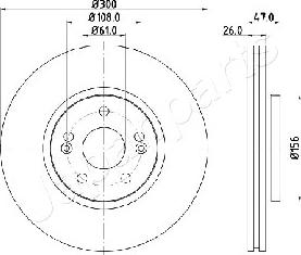 Japanparts DI-0712 - Brake Disc autospares.lv