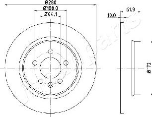 Japanparts DP-426 - Brake Disc autospares.lv