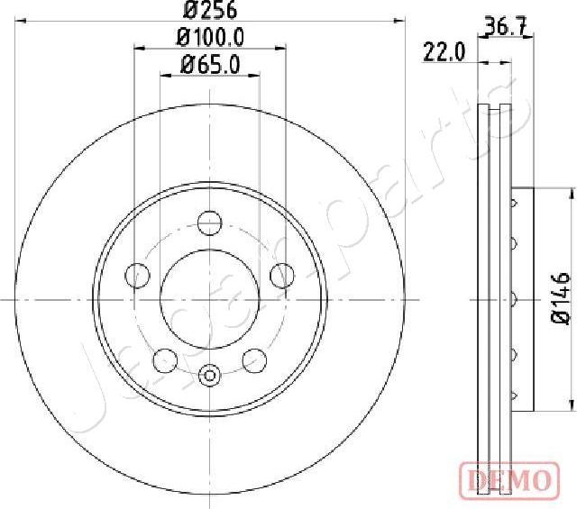 Japanparts DP-0904C - Brake Disc autospares.lv