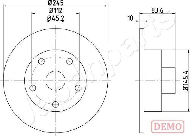 Japanparts DP-0906C - Brake Disc autospares.lv