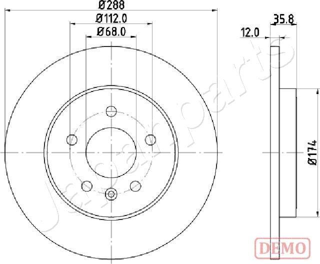 Japanparts DP-0908C - Brake Disc autospares.lv