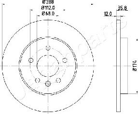 Japanparts DP-0908 - Brake Disc autospares.lv