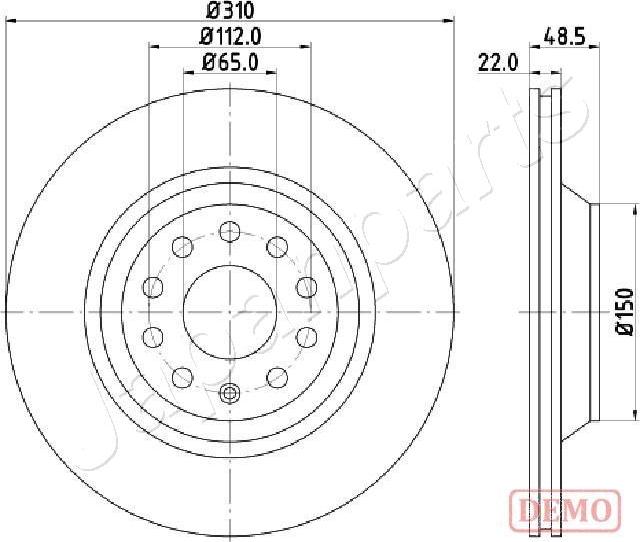 Japanparts DP-0903C - Brake Disc autospares.lv