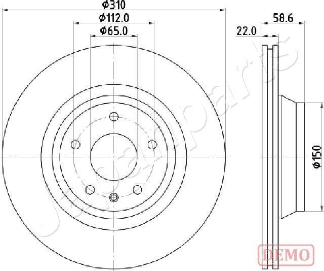 Japanparts DP-0919C - Brake Disc autospares.lv