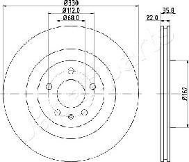 Japanparts DP-0911 - Brake Disc autospares.lv