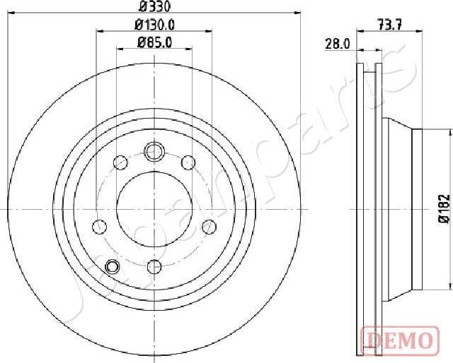 Japanparts DP-0918C - Brake Disc autospares.lv