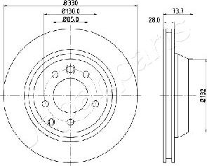 Japanparts DP-0918 - Brake Disc autospares.lv