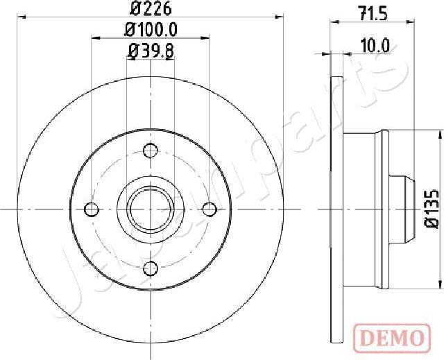 Japanparts DP-0922C - Brake Disc autospares.lv