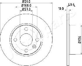 Japanparts DP-0405 - Brake Disc autospares.lv