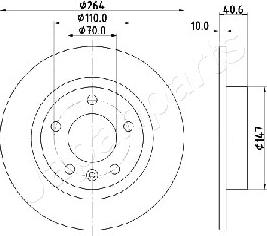 Japanparts DP-0400 - Brake Disc autospares.lv