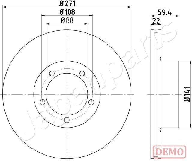 Japanparts DP-0401C - Brake Disc autospares.lv