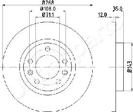 Japanparts DP-0408 - Brake Disc autospares.lv