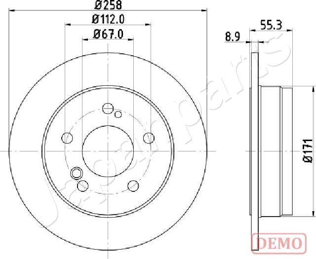 Japanparts DP-0504C - Brake Disc autospares.lv